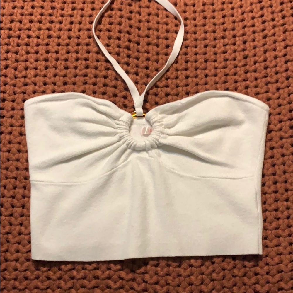 Halter Crop Top with Center Detail